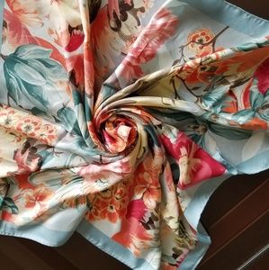 Authentic Salvatore Ferragamo Silk Square Scarf